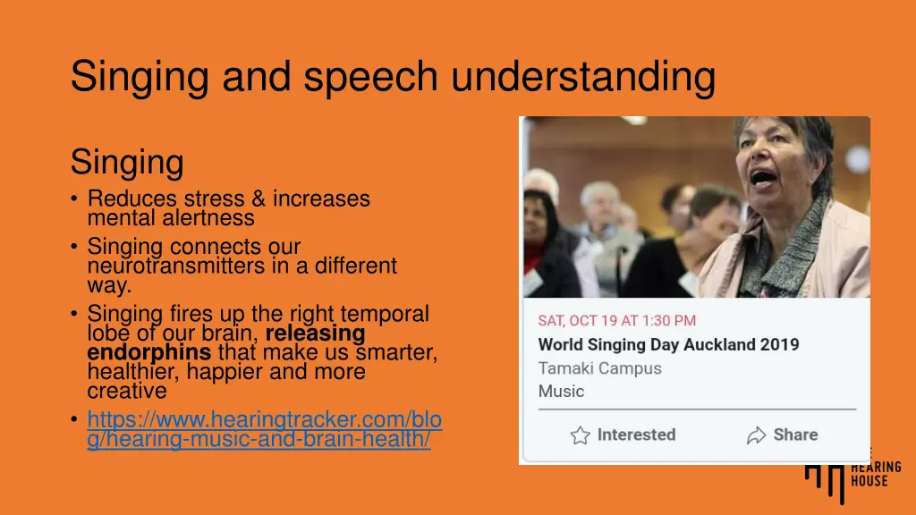 singing and speech understanding