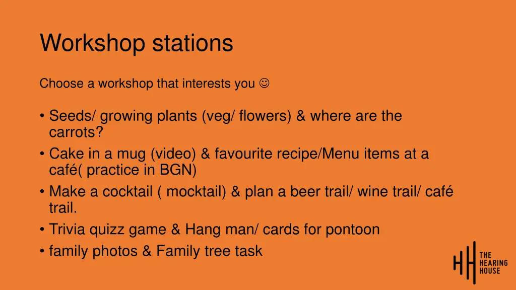 workshop stations