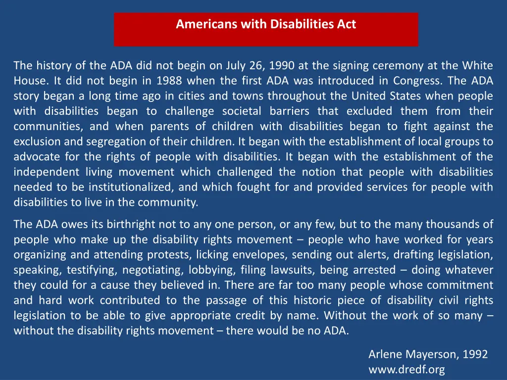 americans with disabilities act 1