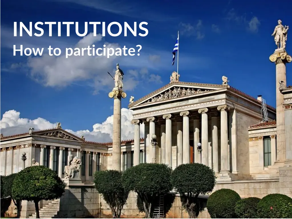 institutions how to participate