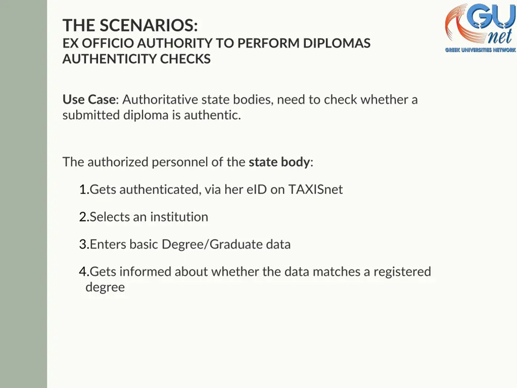 the scenarios ex officio authority to perform