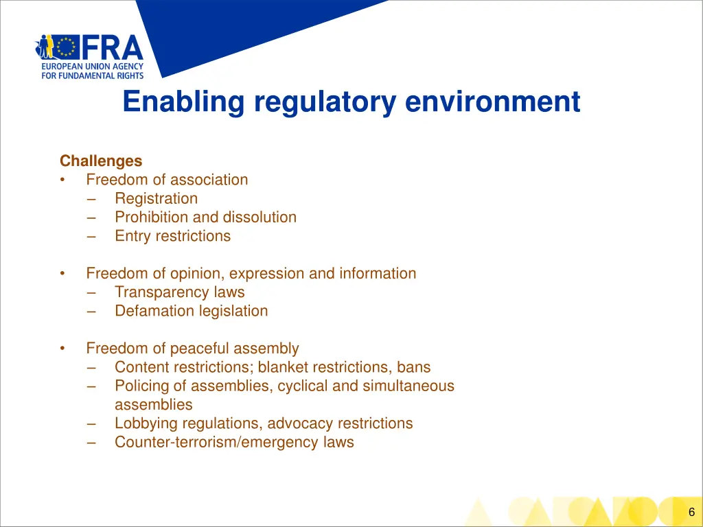 enabling regulatory environment 1