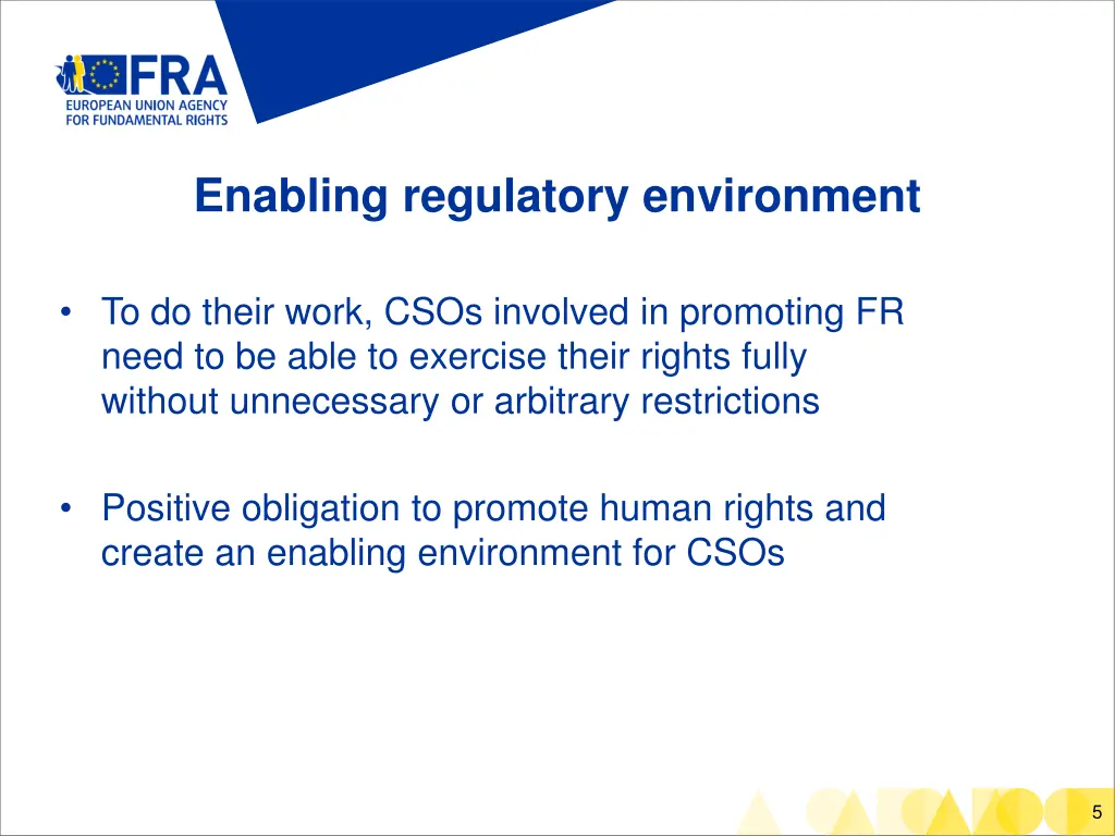 enabling regulatory environment