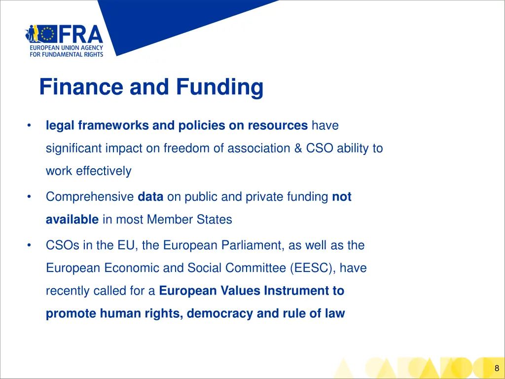 finance and funding