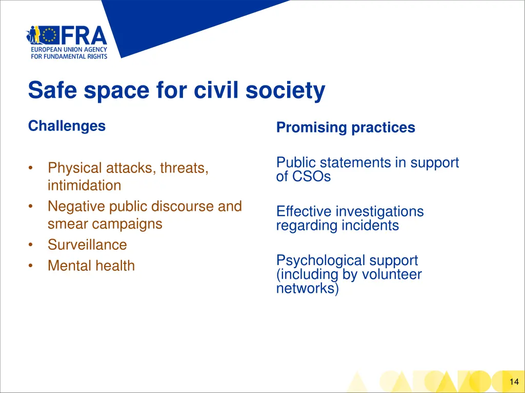 safe space for civil society