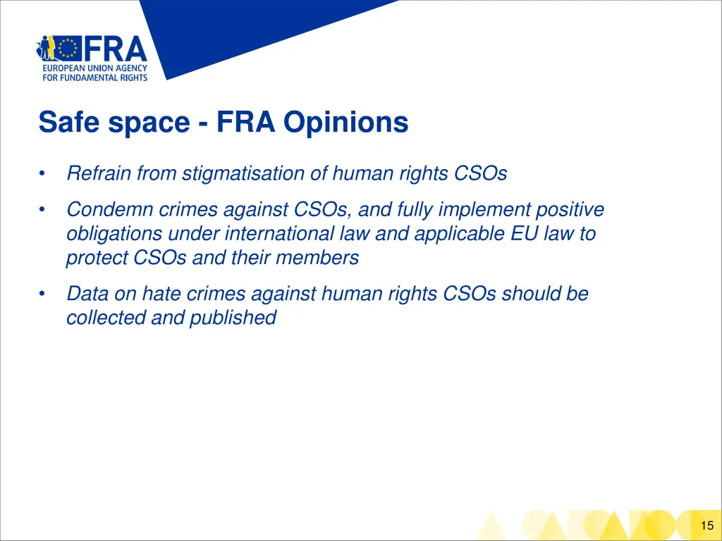 safe space fra opinions