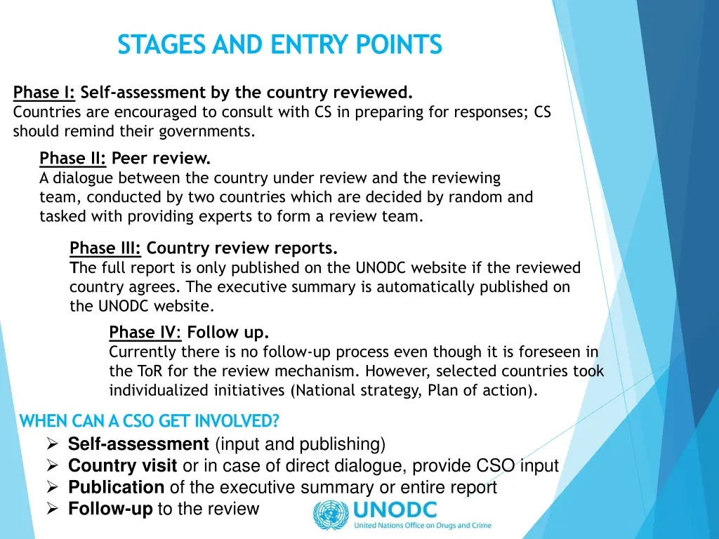 stages and entry points