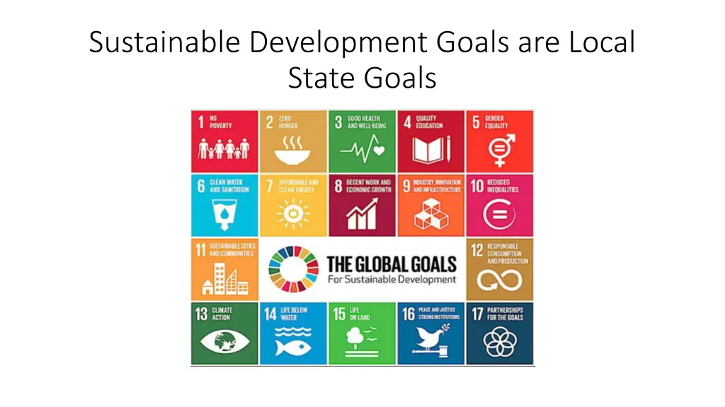 sustainable development goals are local state