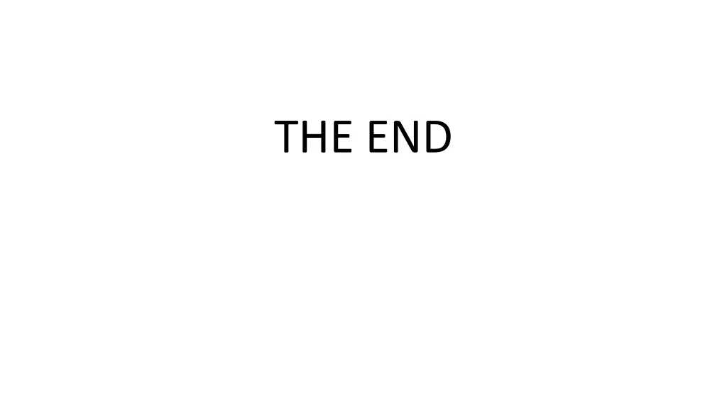 the end