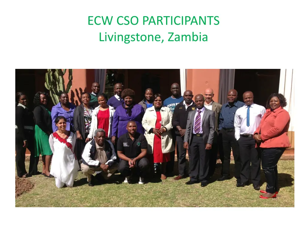 ecw cso participants livingstone zambia