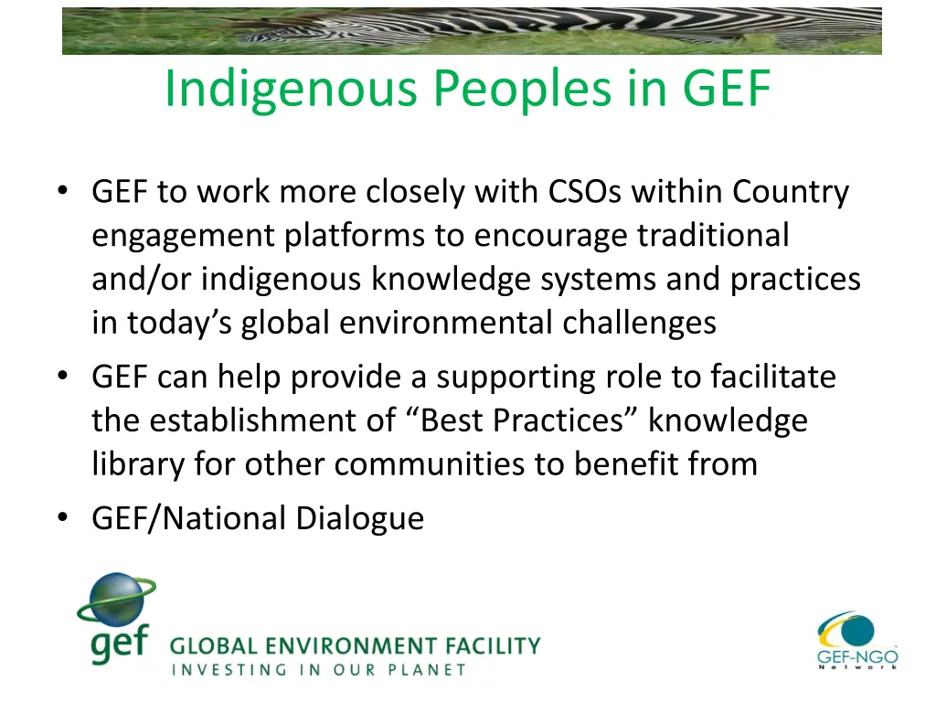 indigenous peoples in gef