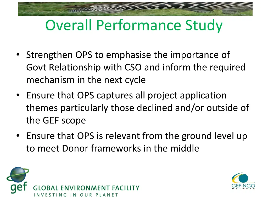 overall performance study