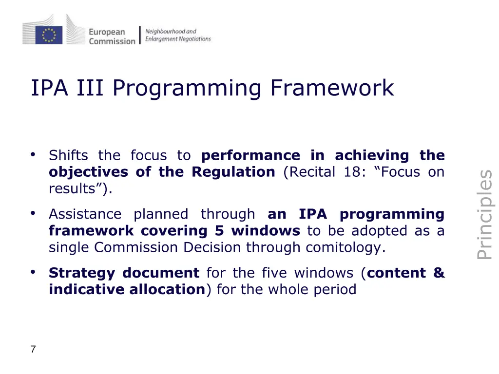 ipa iii programming framework