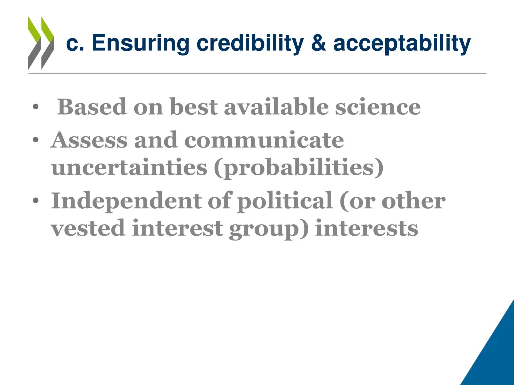 c ensuring credibility acceptability