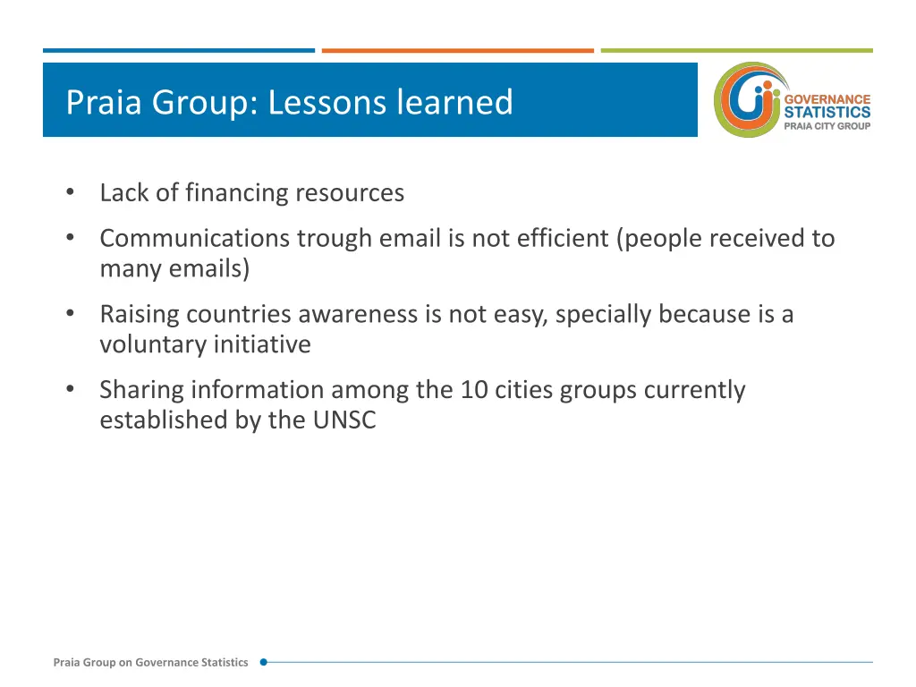 praia group lessons learned