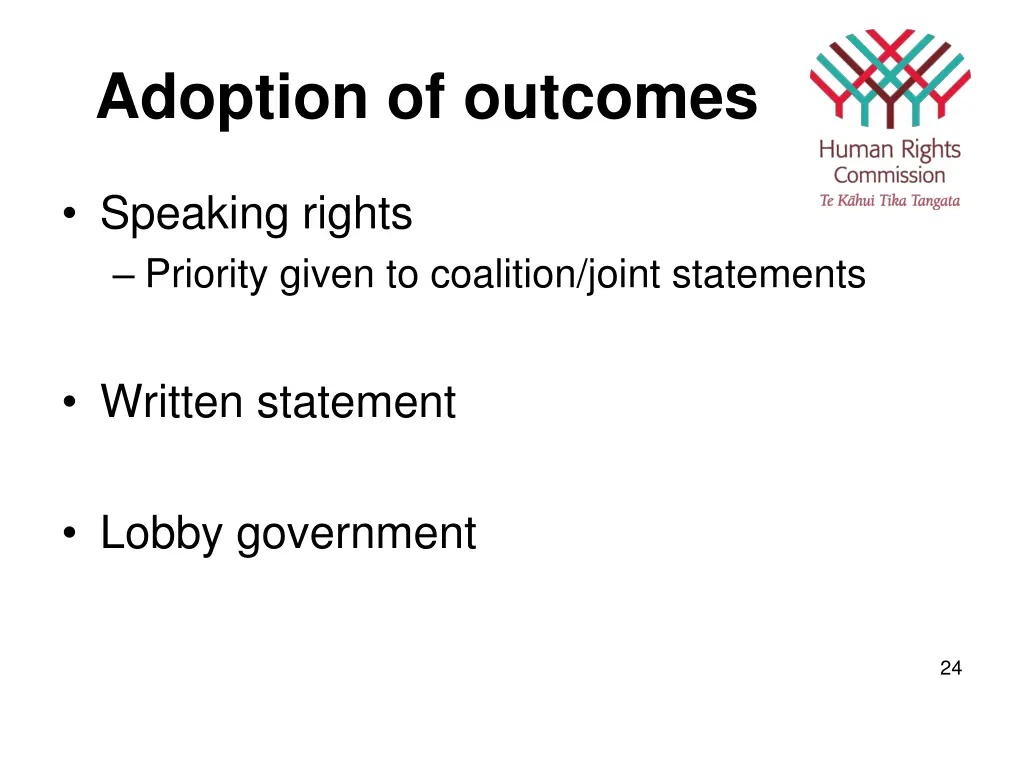 adoption of outcomes