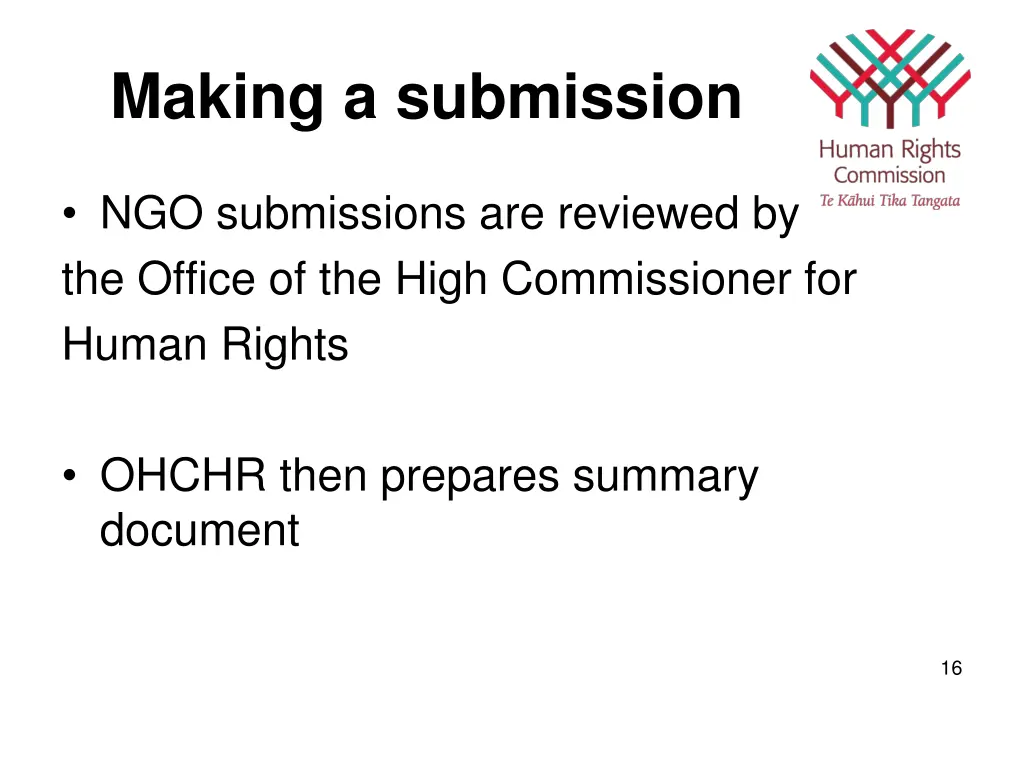making a submission 1