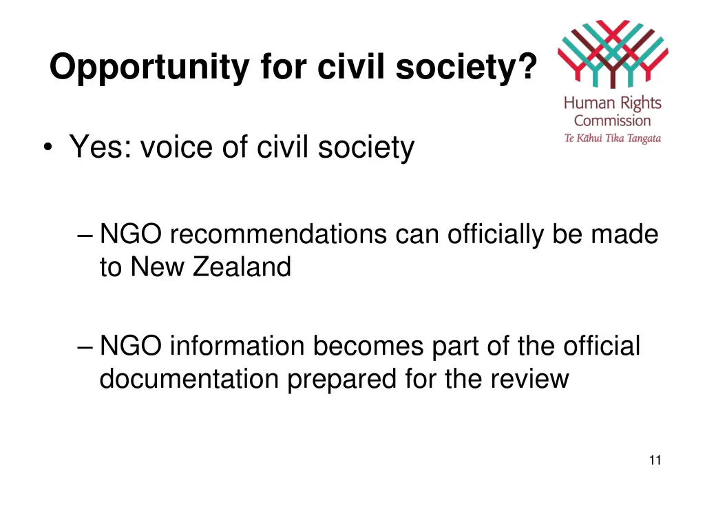 opportunity for civil society