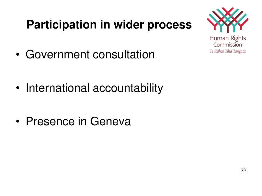 participation in wider process