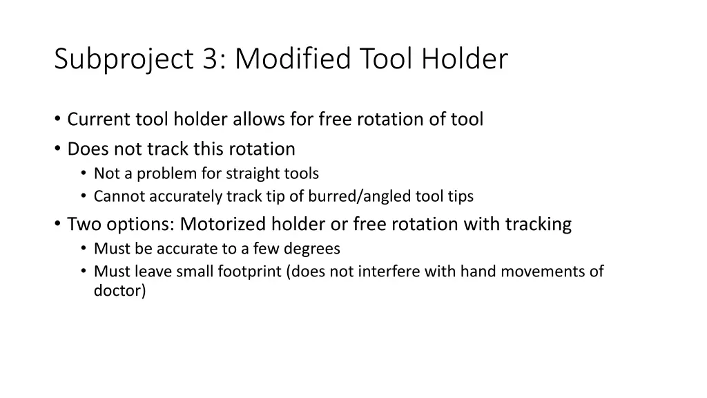 subproject 3 modified tool holder
