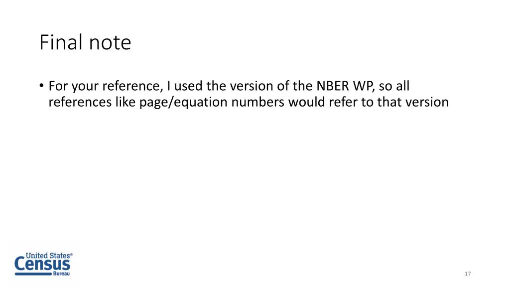 final note