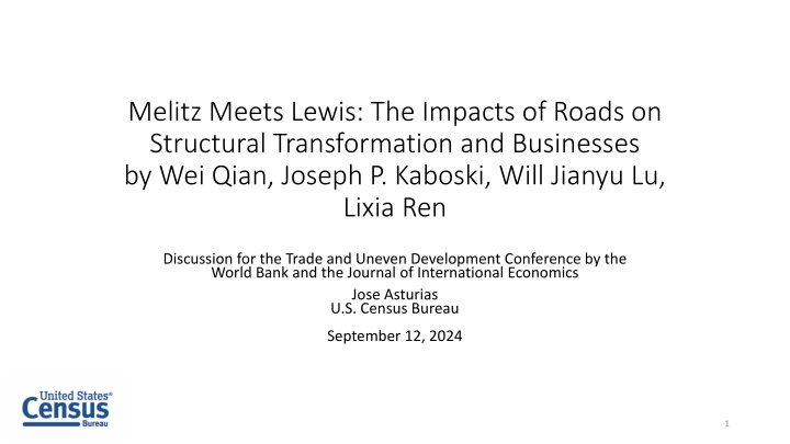 melitz meets lewis the impacts of roads