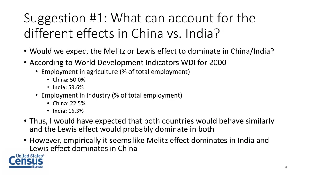 suggestion 1 what can account for the different