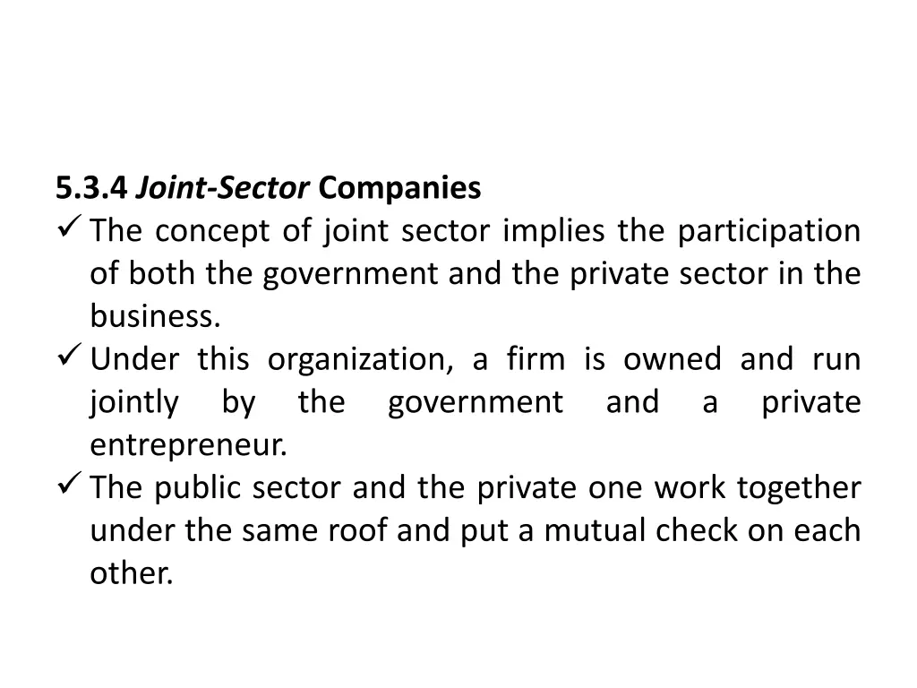 5 3 4 joint sector companies the concept of joint