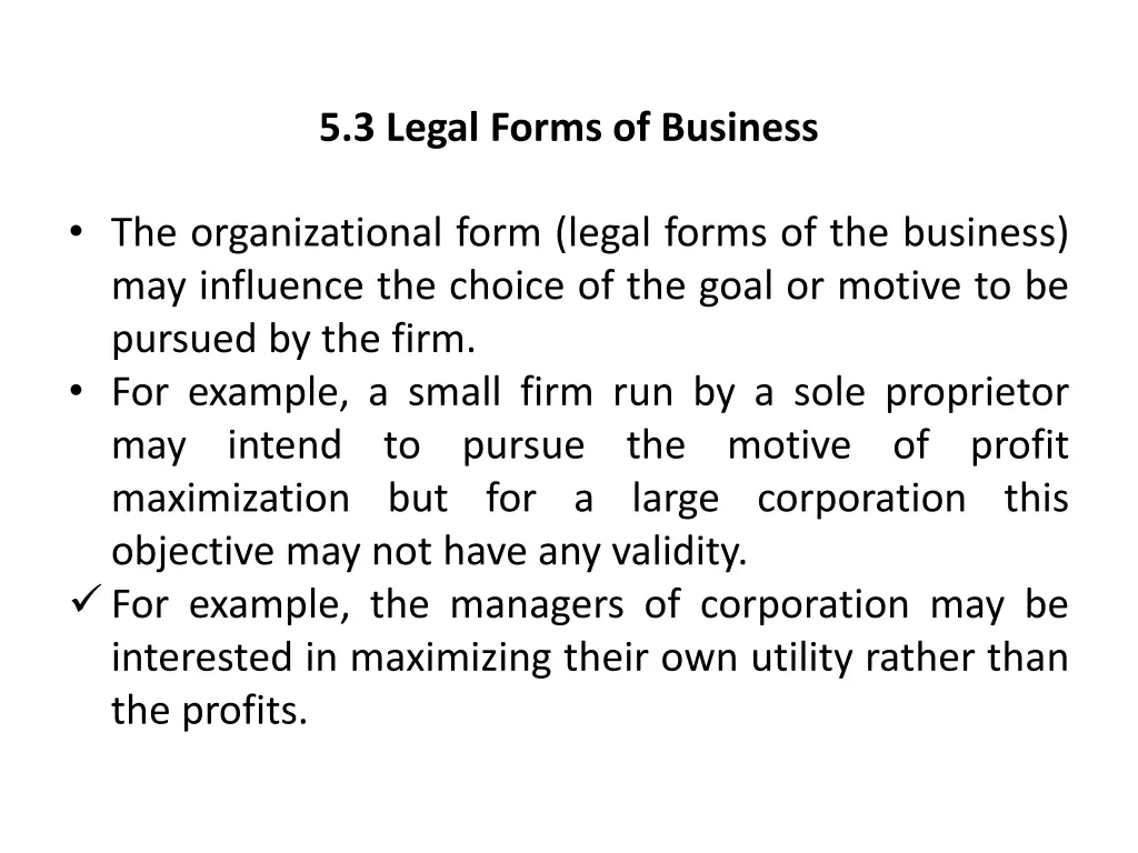 5 3 legal forms of business