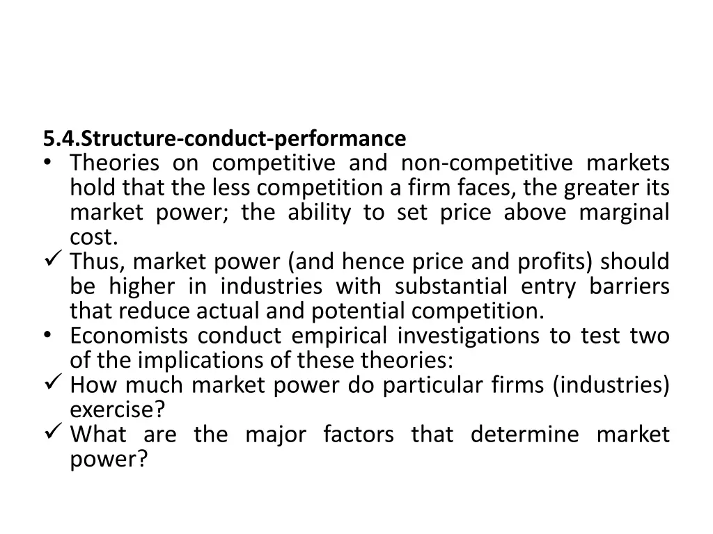 5 4 structure conduct performance theories