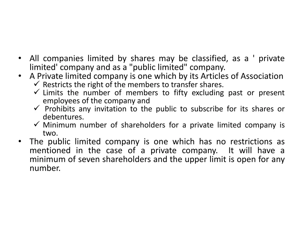 all companies limited by shares may be classified