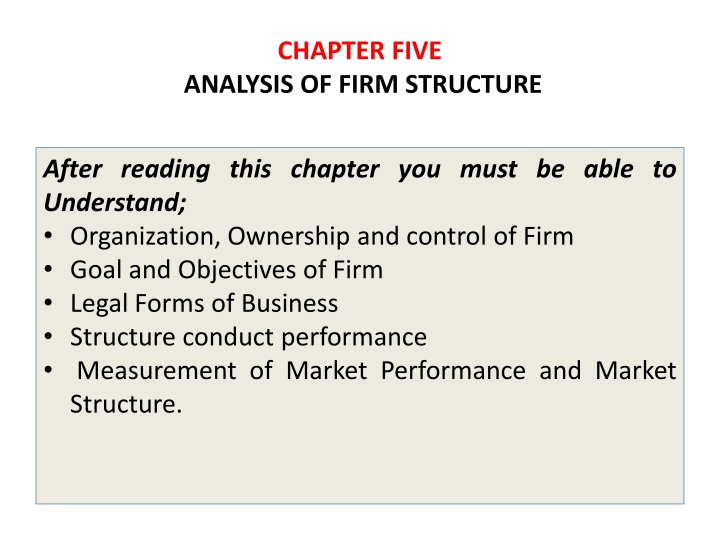 chapter five