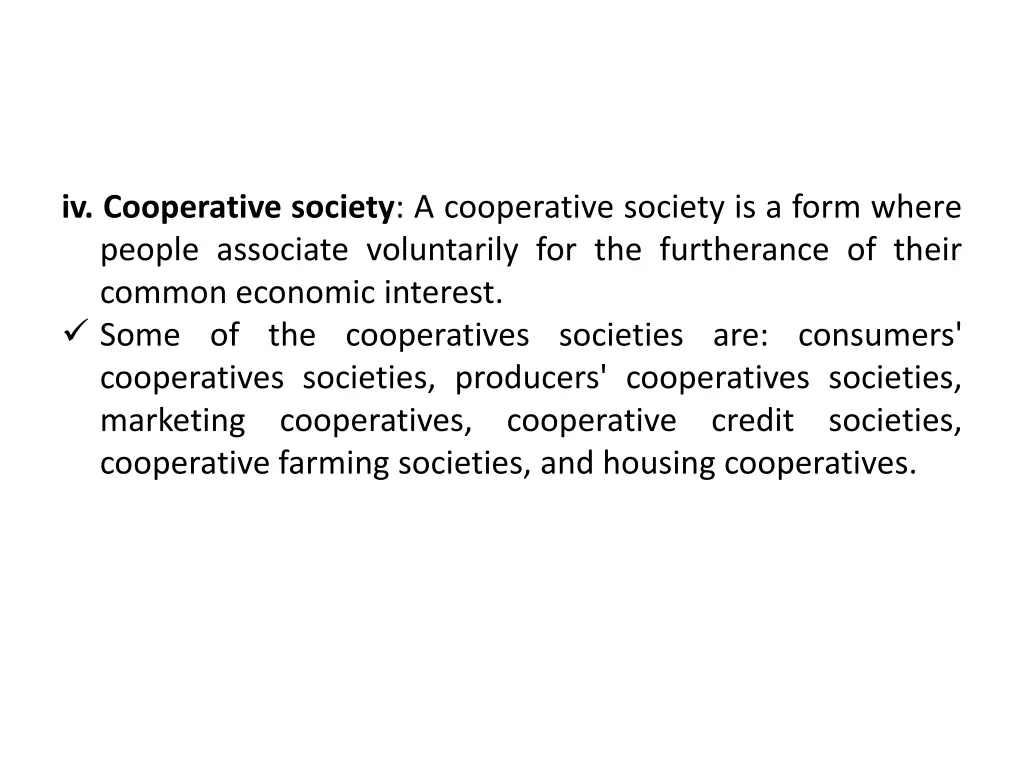 iv cooperative society a cooperative society