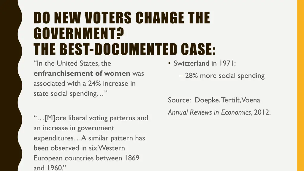 do new voters change the government the best