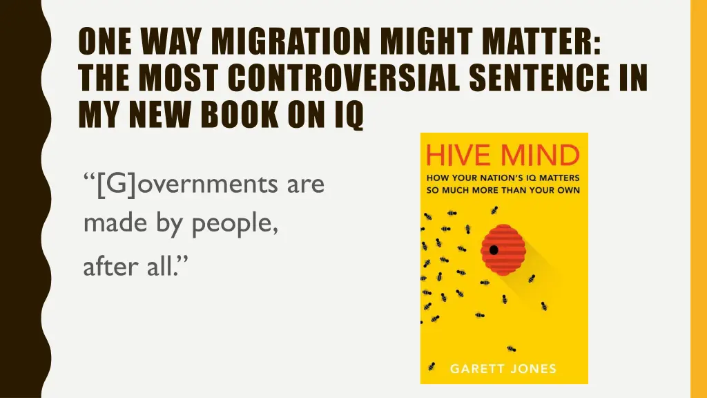 one way migration might matter the most