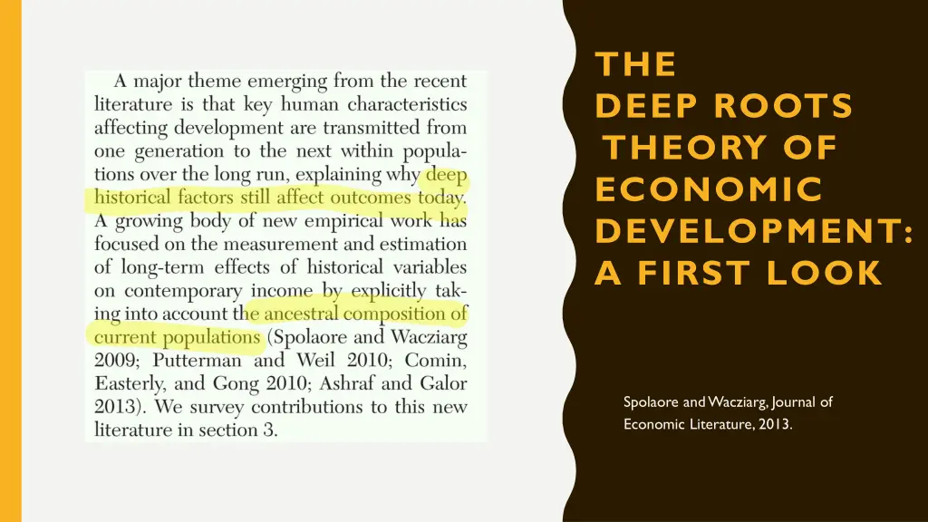 the deep roots theory of economic development