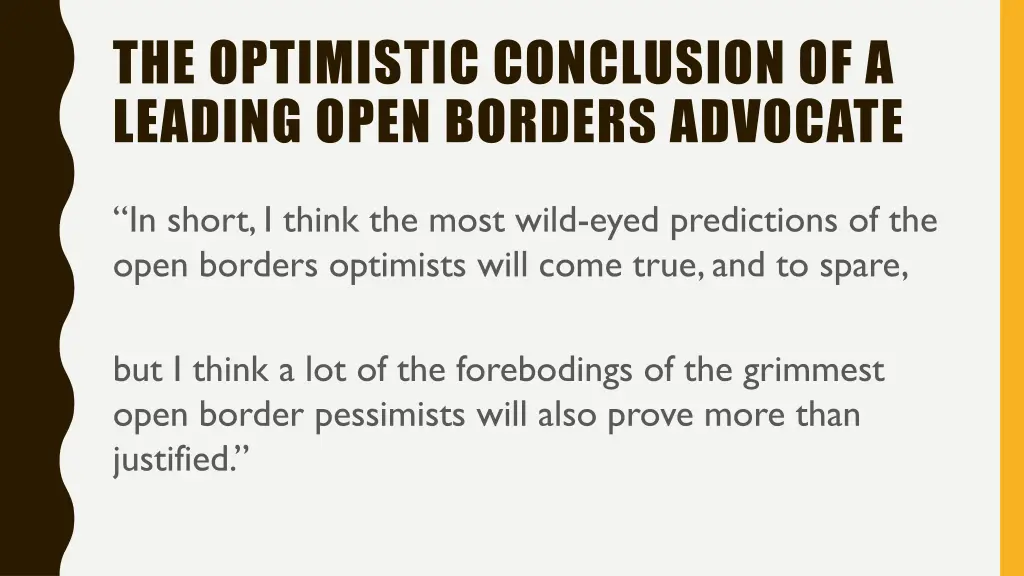 the optimistic conclusion of a leading open