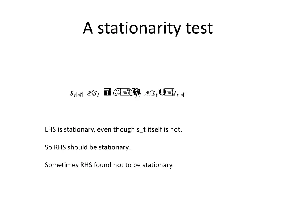 a stationarity test
