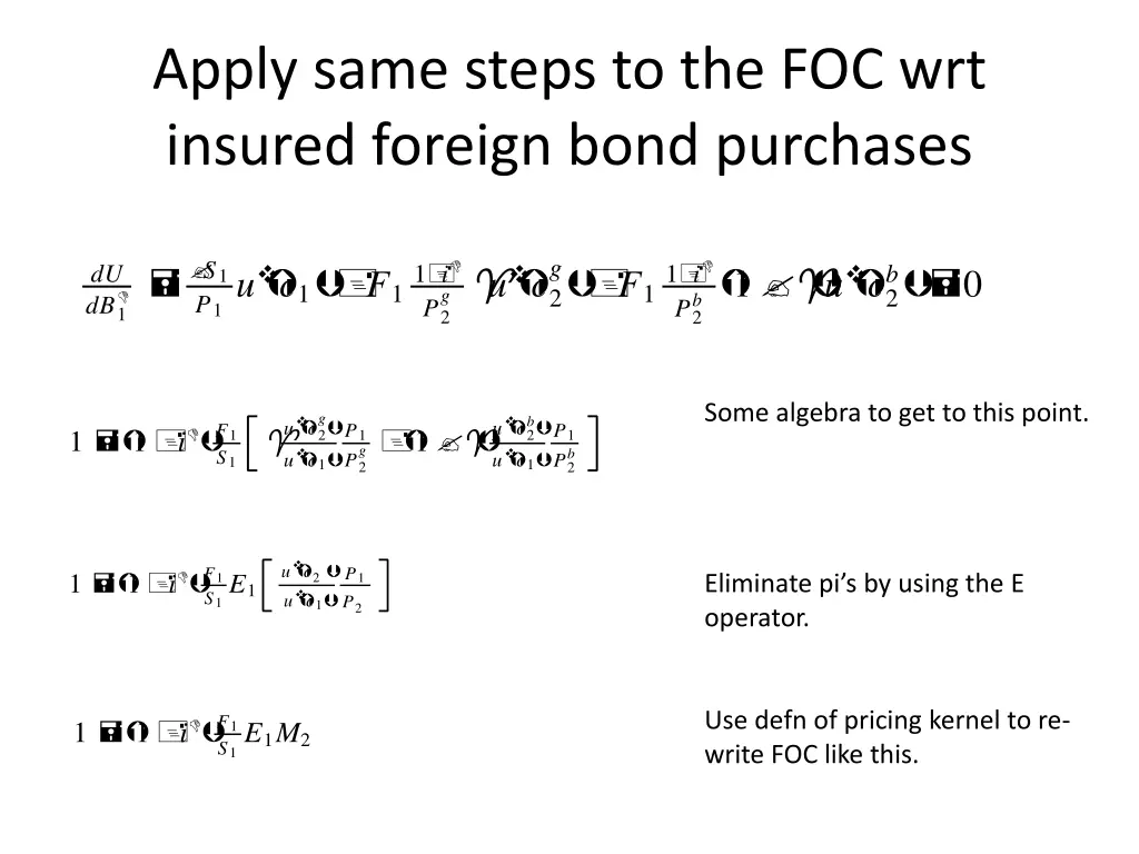 apply same steps to the foc wrt insured foreign