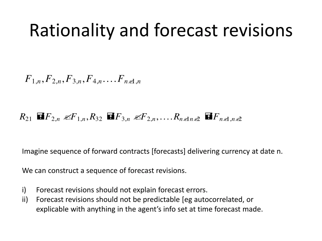 rationality and forecast revisions