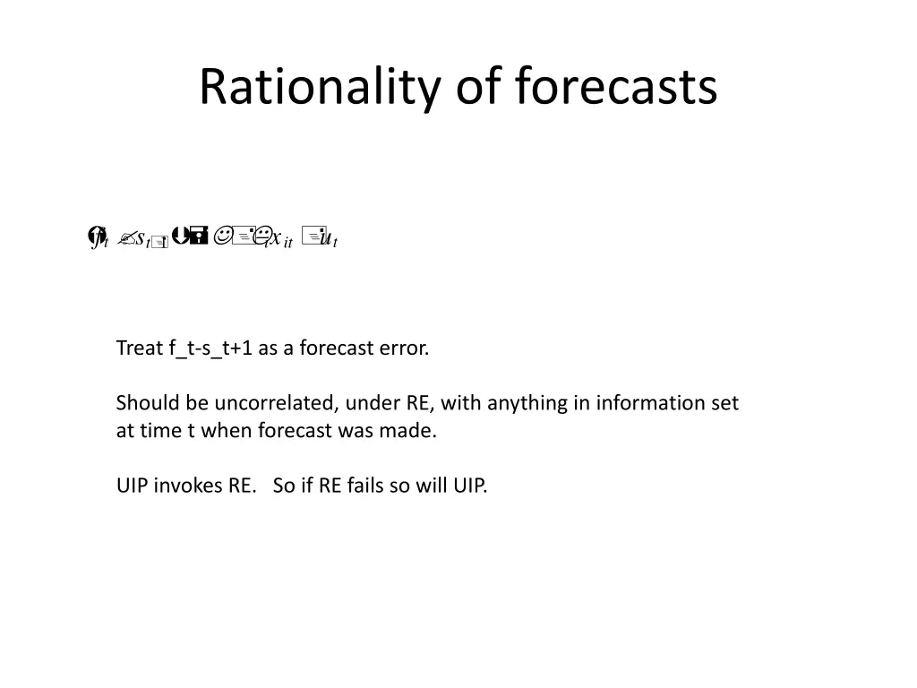 rationality of forecasts