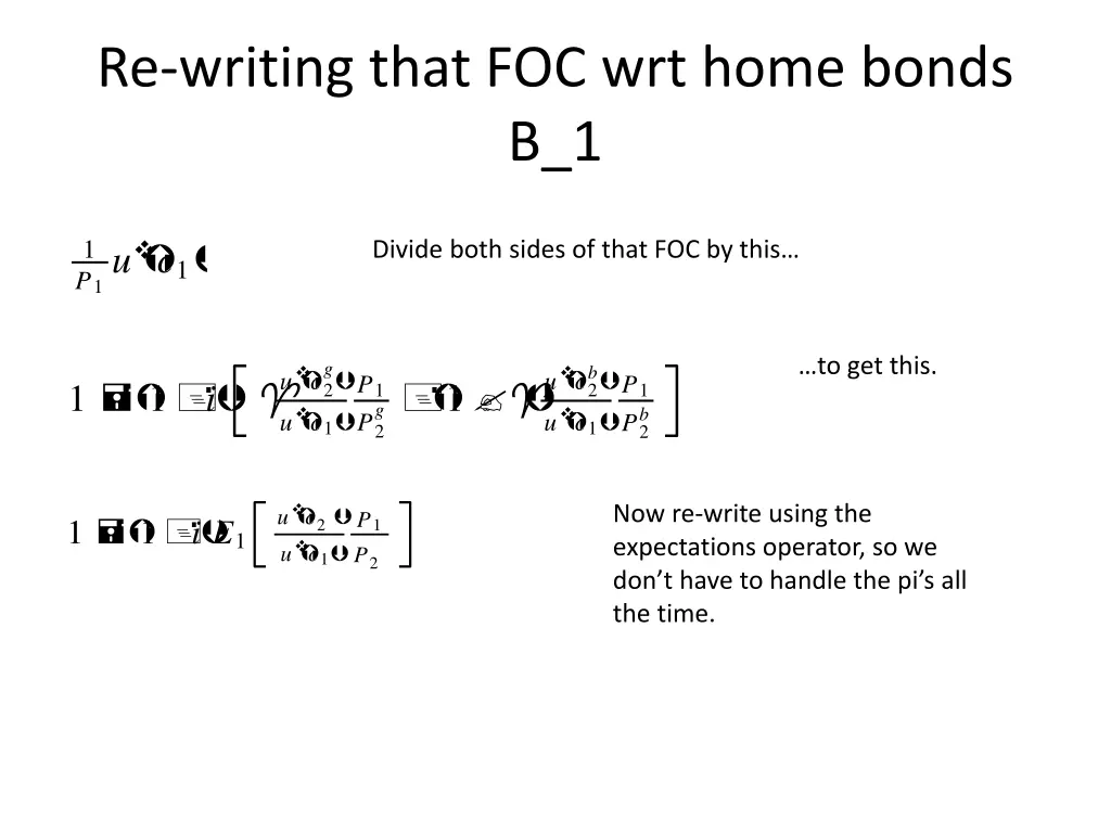 re writing that foc wrt home bonds b 1