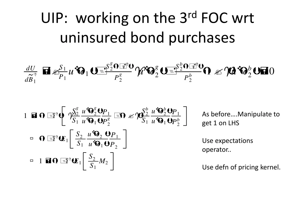 uip working on the 3 rd foc wrt uninsured bond