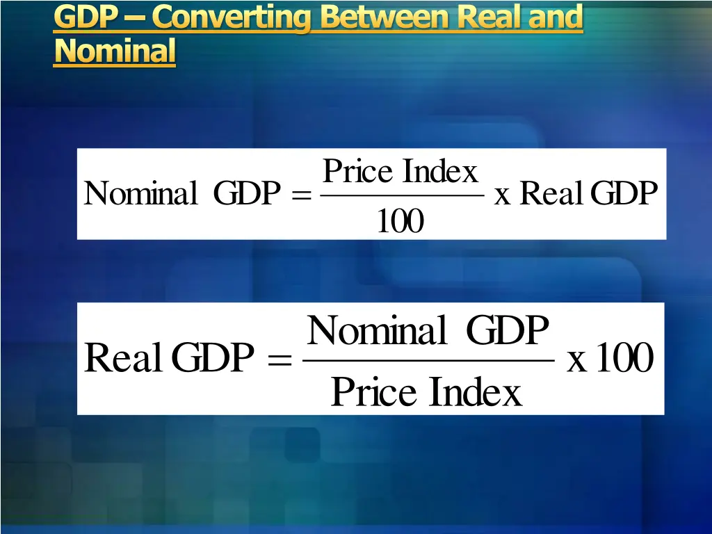 gdp converting between real and nominal