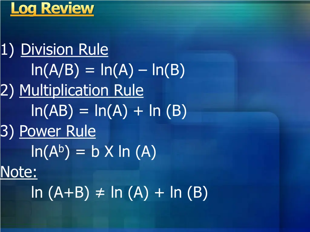 log review