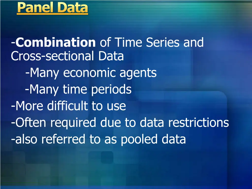 panel data