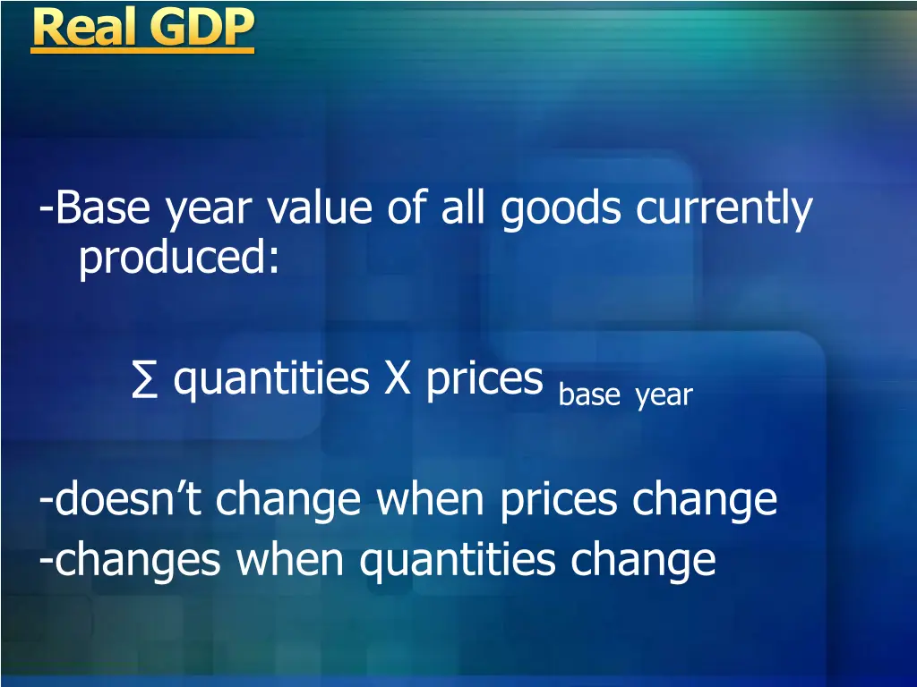 real gdp