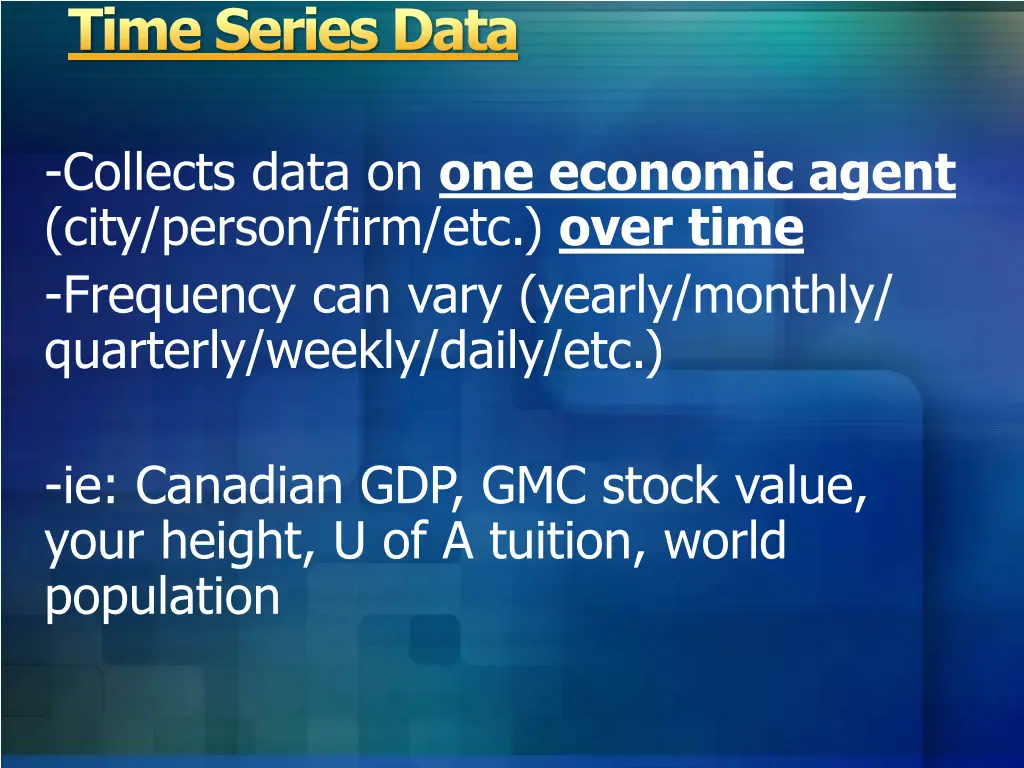 time series data