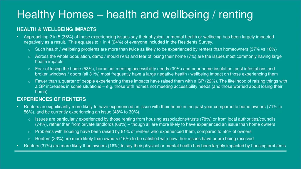 healthy homes health and wellbeing renting