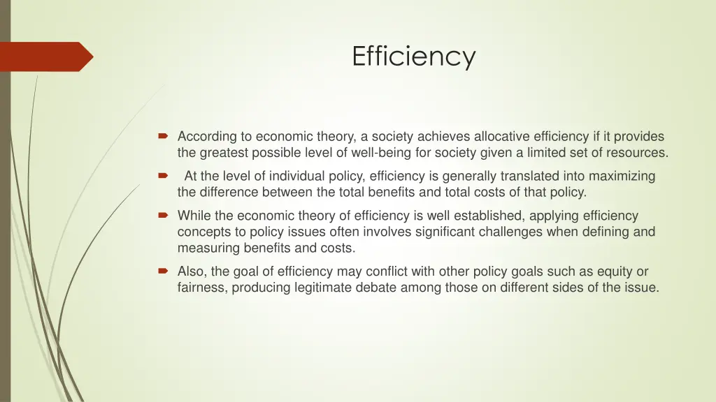 efficiency